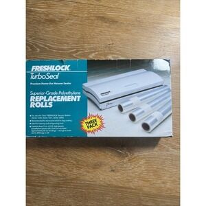Deni Freshlock Turbo Seal Vacuum Sealer Food Storage Replacement Rolls 3-Pack‎